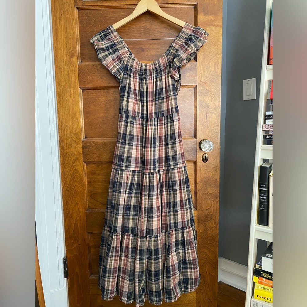 Madewell Plaid Maxi Dress Size S